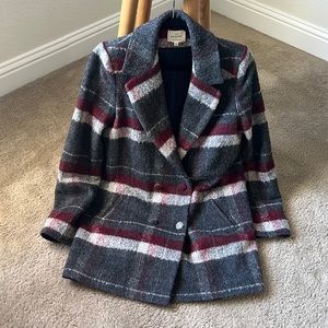 Sezane Peacoat coat wool plaid Size 8/ Medium